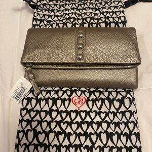Brighton Metallic Silver Clutch/Wallet